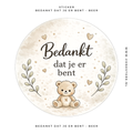 Traktatiesticker 'Bedankt dat je er bent!' | Ø 35 mm