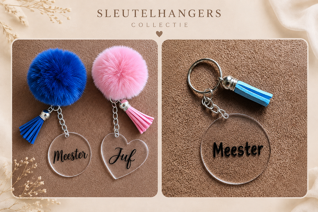 Gepersonaliseerde Sleutelhanger Juf & Meester – Het Ultieme Bedankje!