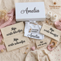 Complete Gepersonaliseerde Baby Memorybox met Naam | Inclusief Herinneringsset