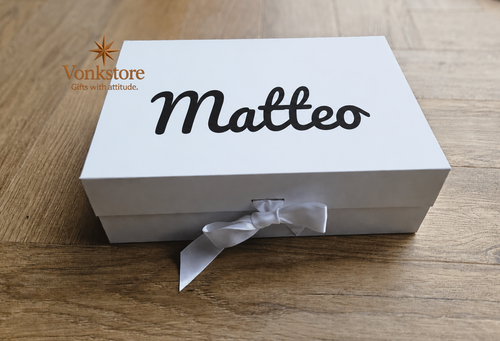 Gepersonaliseerde Baby Memorybox met Naam | Bewaarbox voor Babyherinneringen