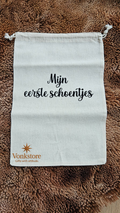 Katoenen bewaarzakje "Mijn eerste schoentjes"