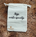 Katoenen bewaarzakje "Mijn eerste speentje"