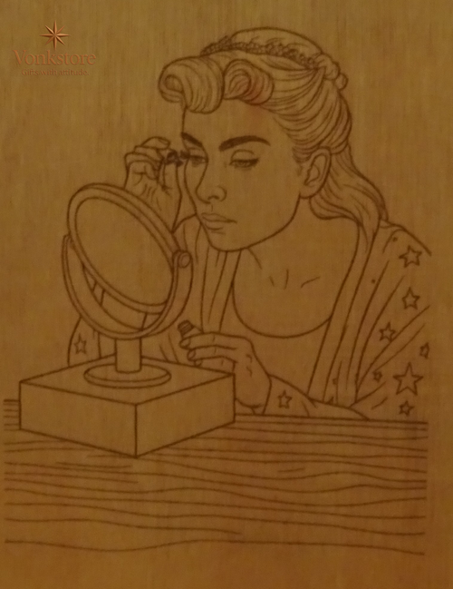 Gepersonaliseerde Portretgravure op Hout